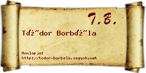 Tódor Borbála névjegykártya