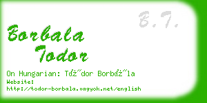 borbala todor business card